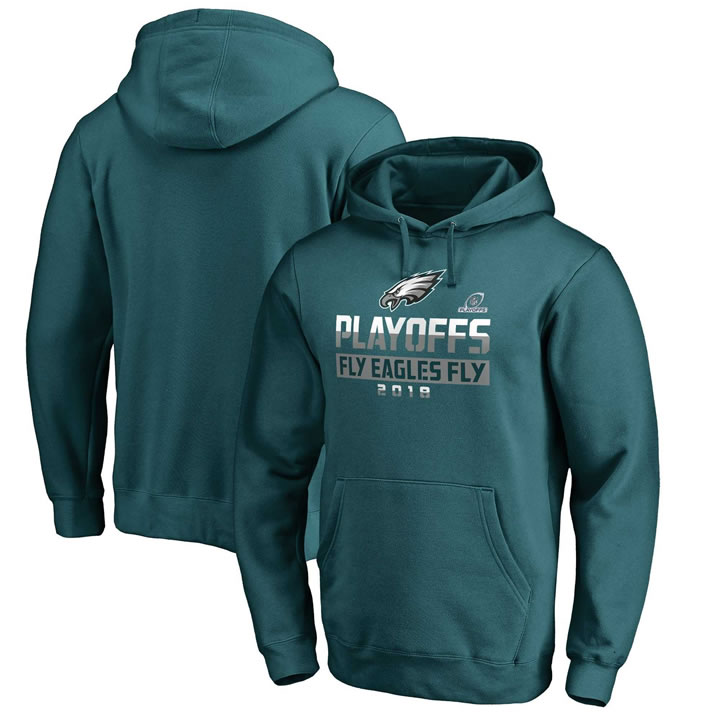 Men's Eagles Green 2018 NFL Playoffs Fly Eagles Fly Pullover Hoodie,We sell and wholesale Men's Eagles Green 2018 NFL Playoffs Fly Eagles Fly Pullover Hoodie on line form chian!